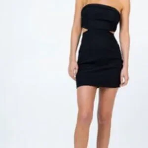knee length dresses for ladies Out in The Wild Strapless Mini Dress Champagne Glitter